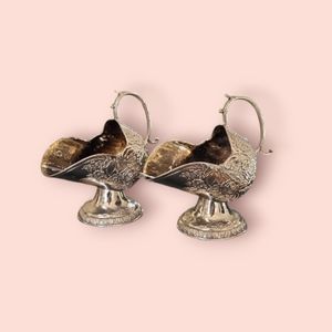 vintage silver scoop and bowl